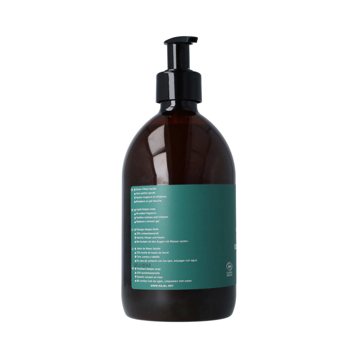 Najel Zeep liquid laurier 20% pompfles 500 ml