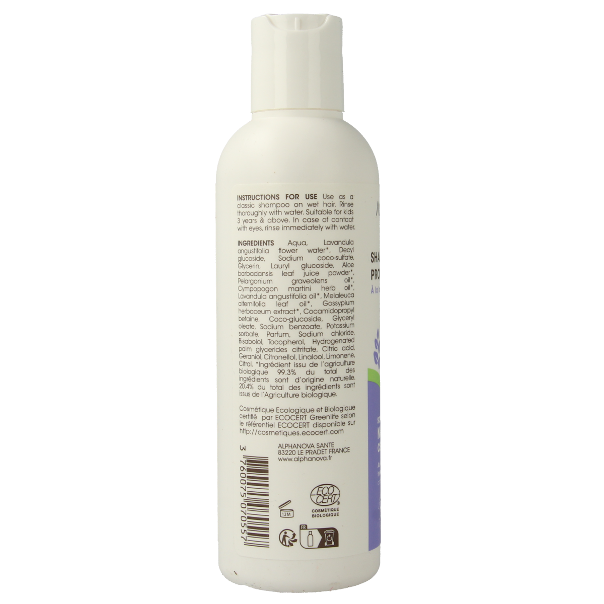Alphanova Zeropou shampoo preventie hoofdluis 200 ml