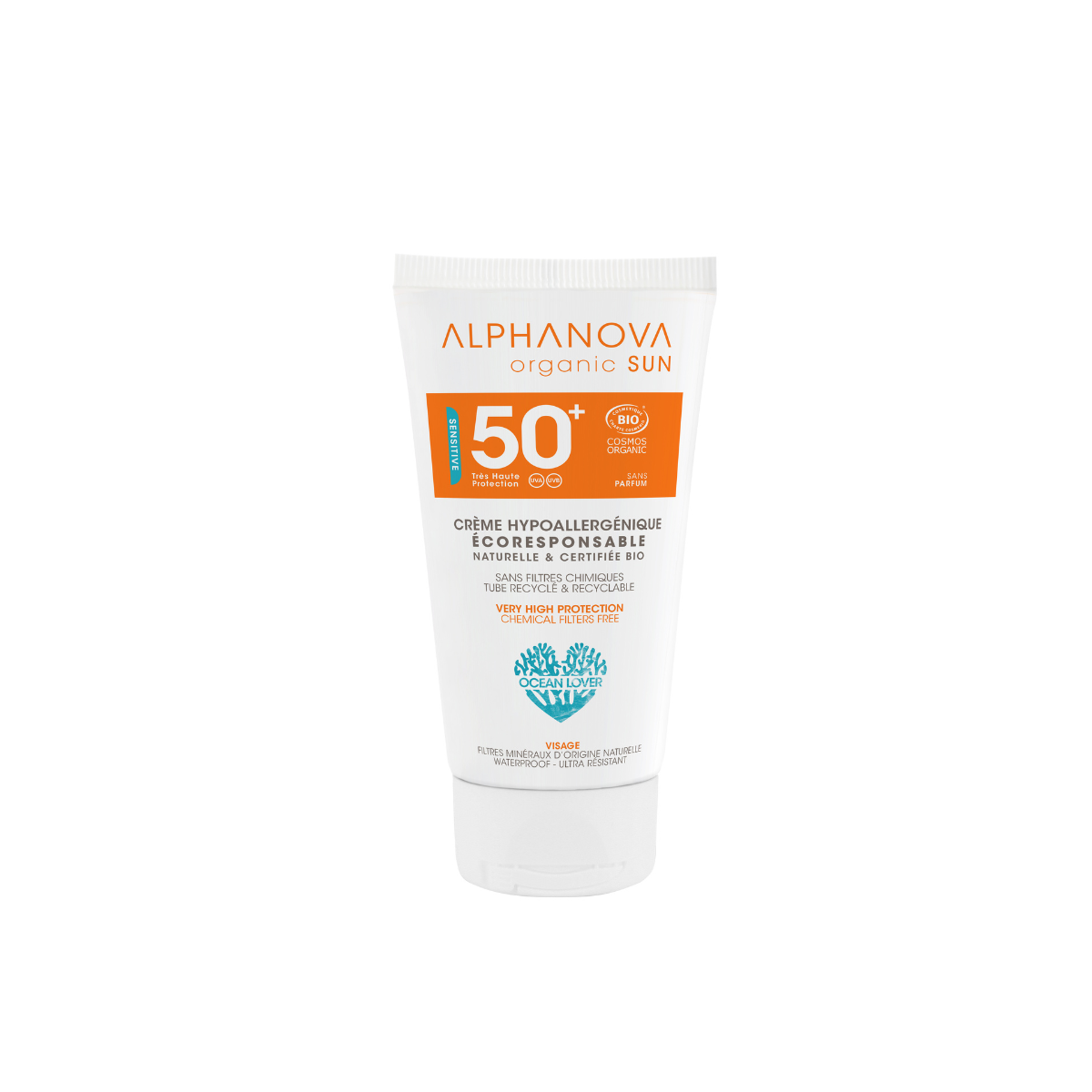 Alphanova Sun creme bij zonne allergie en waterproof SPF50 50 gram