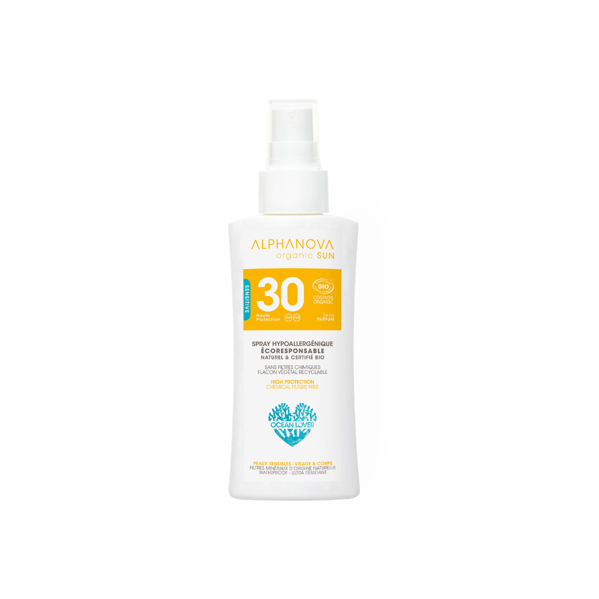 Alphanova Sun spray gevoelige huid SPF30 90 gram