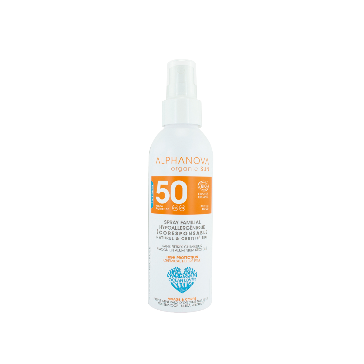 Alphanova Sun spray familial SPF50 150 ml