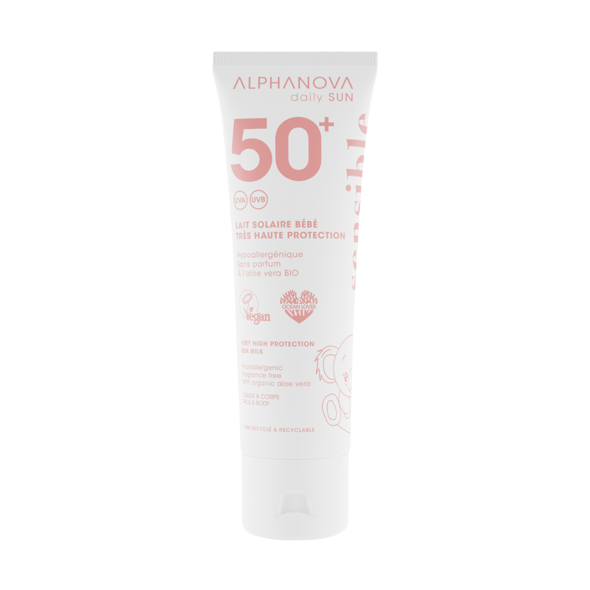 Alphanova Baby sun milk sensitive SPF50+ biologisch 50 ml