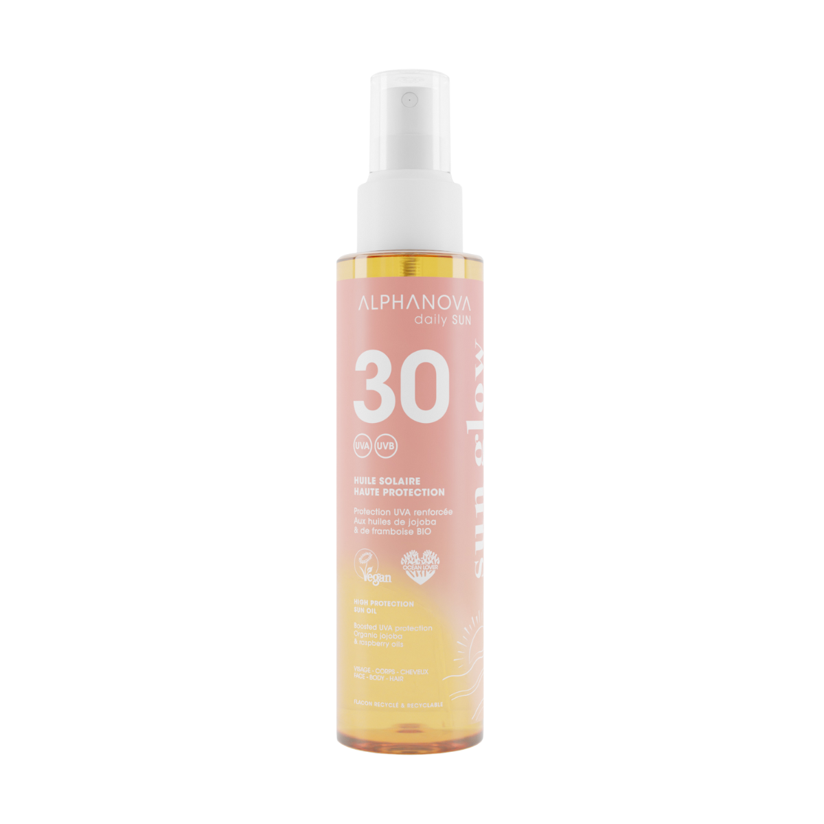 Alphanova Protective sun oil sun glow SPF30 125 ml