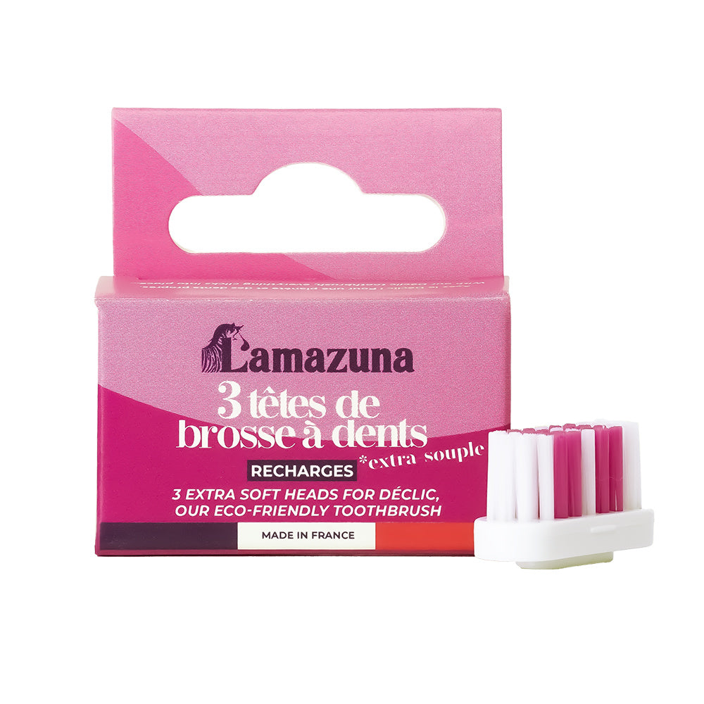 Lamazuna Set of 3 toothbrush heads XS