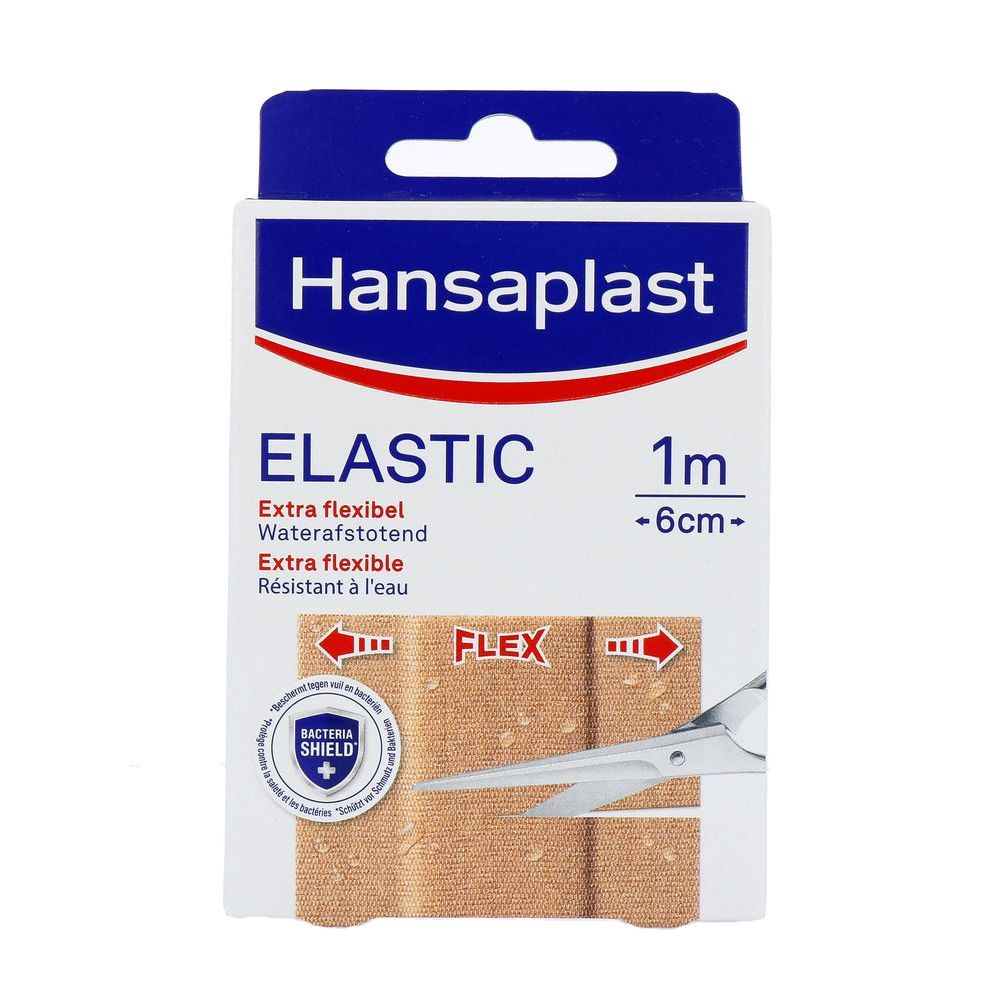 Hansaplast Elastic & waterafstotend 1m x 6cm 10 stuks