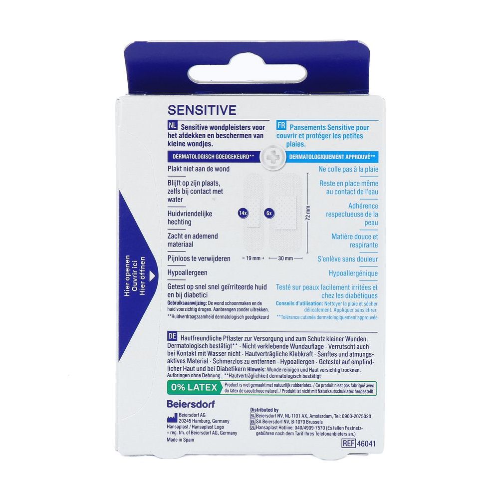 Hansaplast Sensitive strips 20 stuks