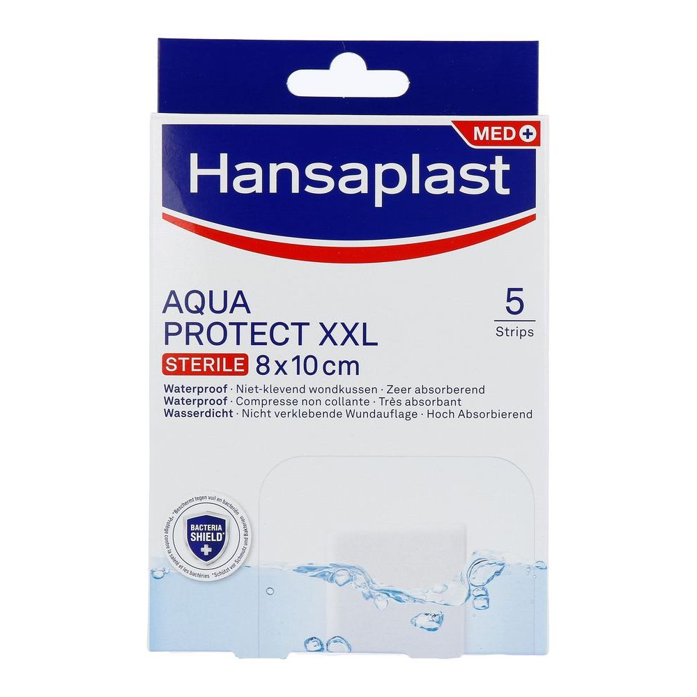 Hansaplast Aqua protect antibacterieel XXL 5 stuks