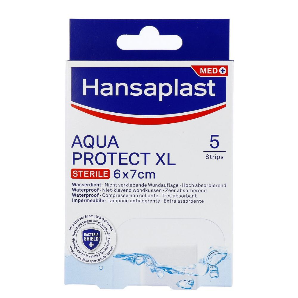 Hansaplast Aqua protect antibacterieel XL 5 stuks