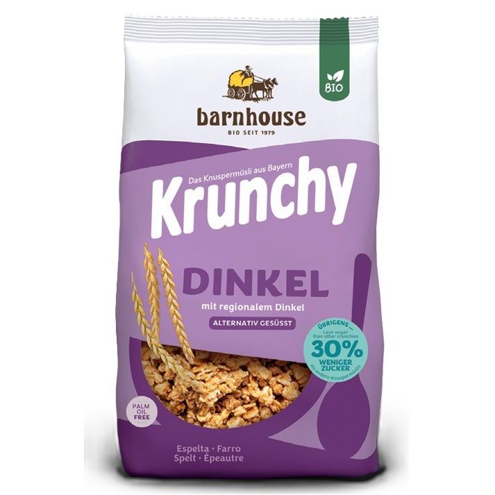 Barnhouse Krunchy Pur Spelt Alternatief Gezoet Bio 600 gram