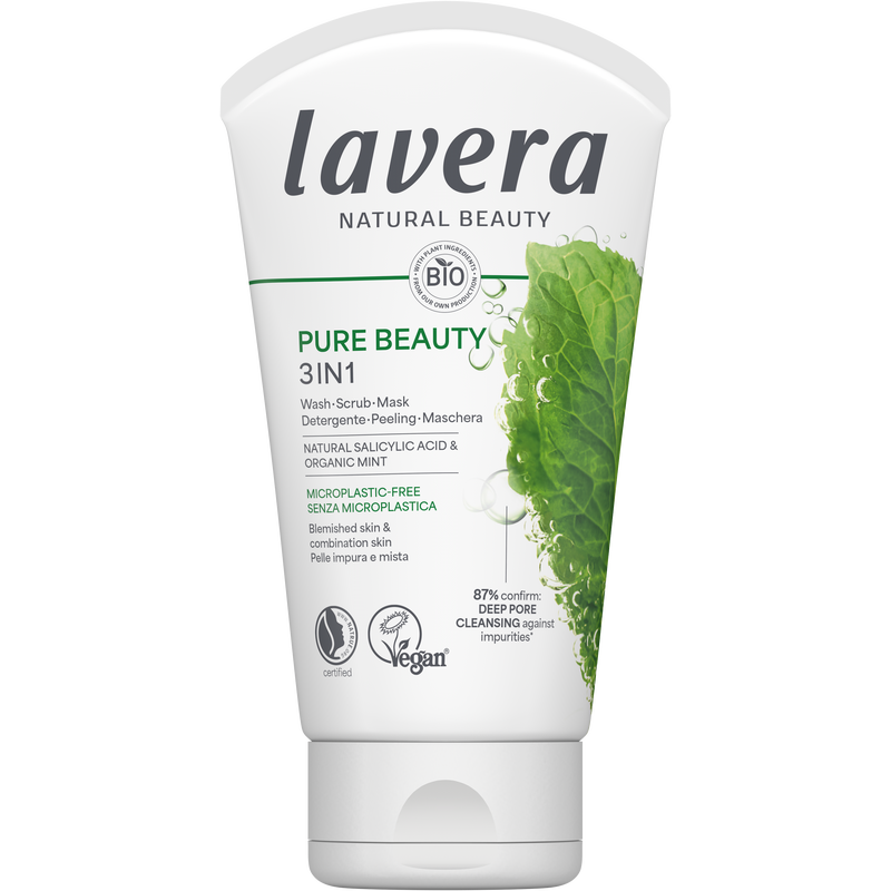 Lavera Pure beauty 3-in-1 wash scrub mask 125 ml