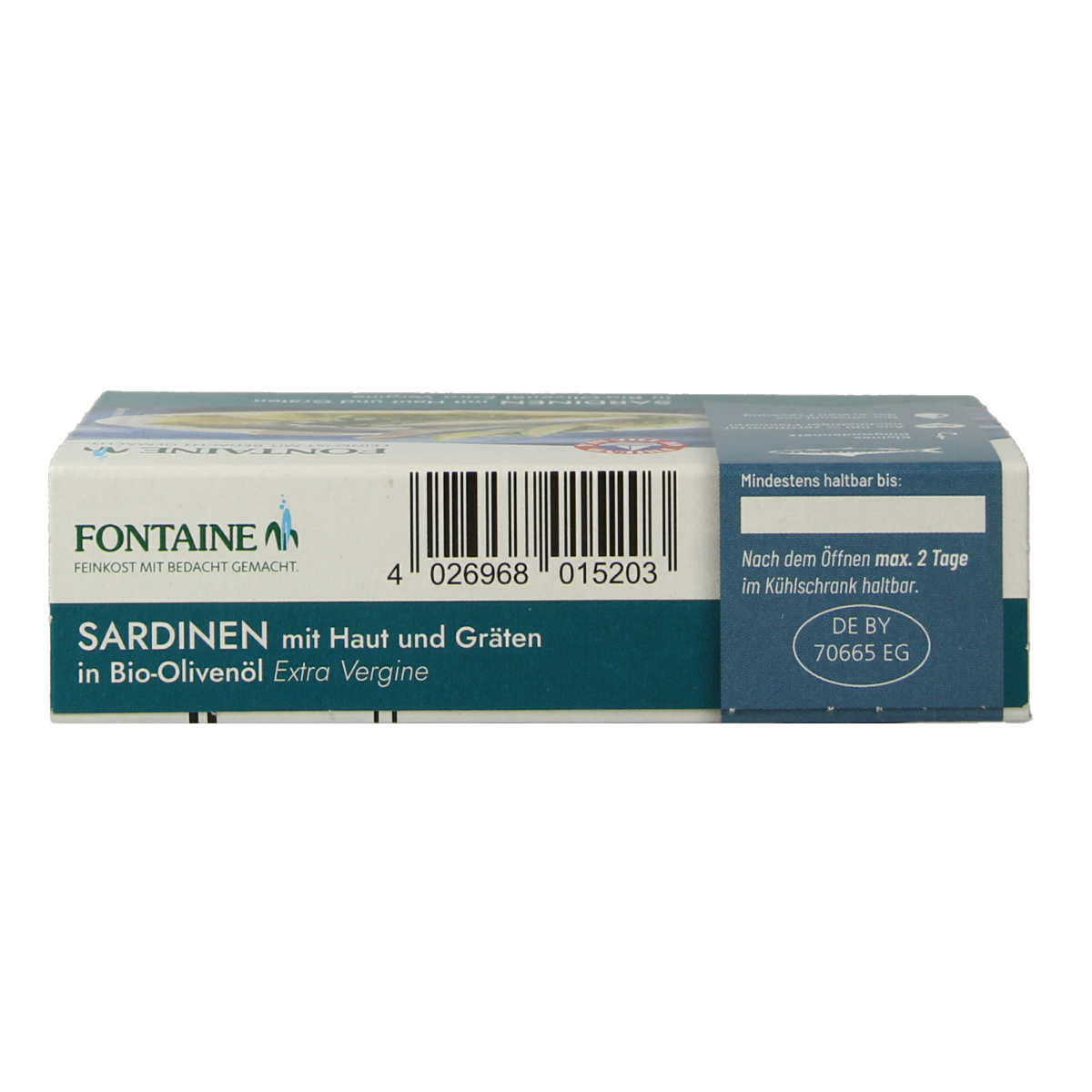 Fontaine Sardines met huid en graat 120 gram