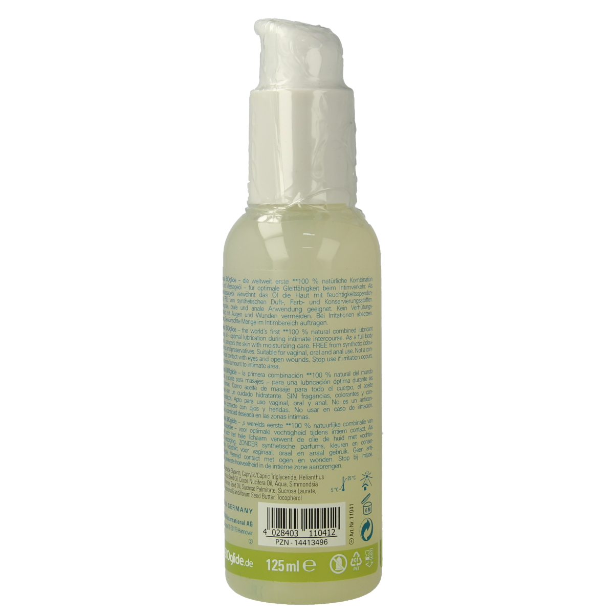 Bioglide glijmiddel & massageolie 125 ml