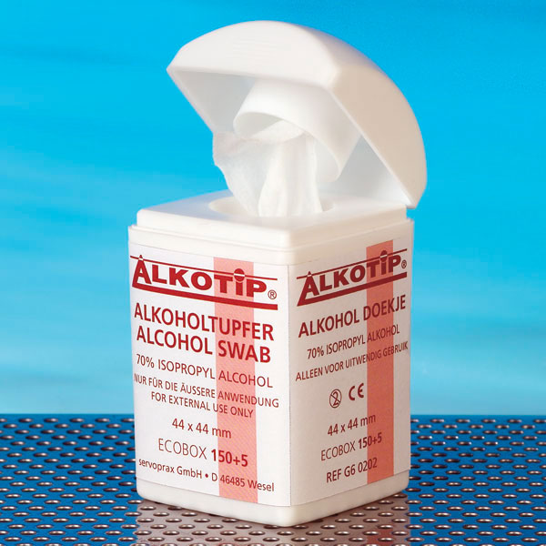 Alkotip Alcoholdoekjes dispenser 155 stuks