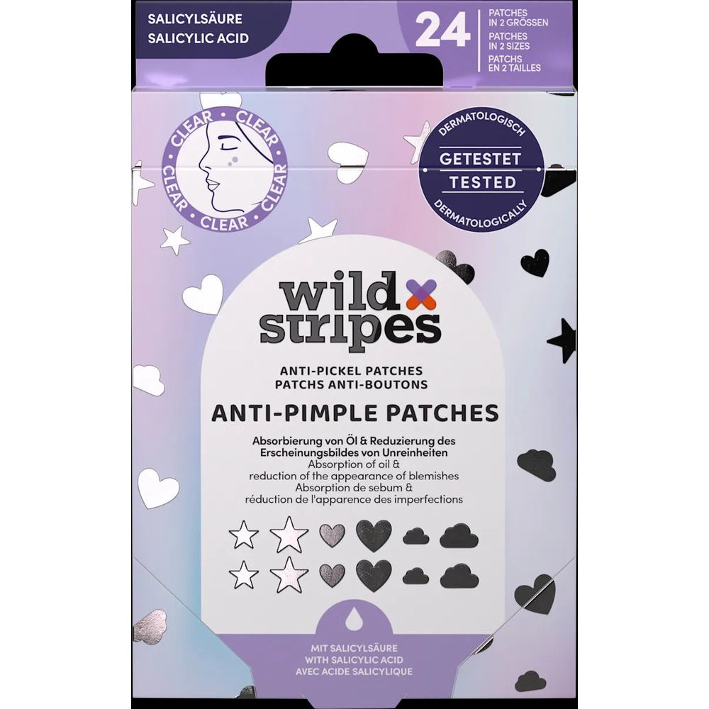 Wild Stripes Anti-Puistjespleisters Holo Clear 24 st