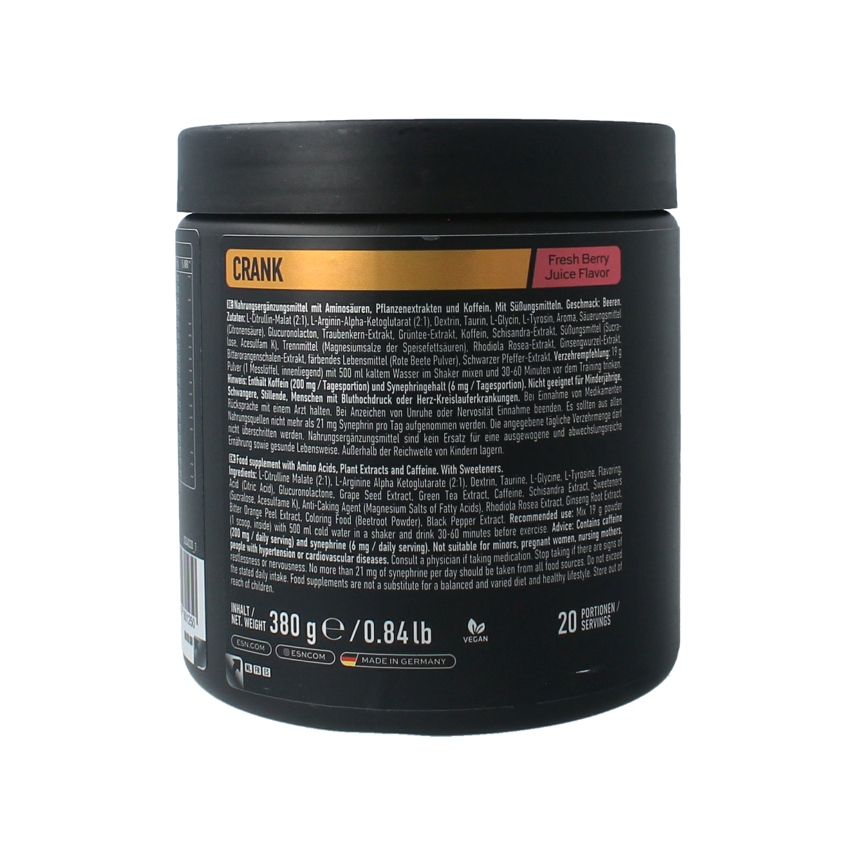 ESN Crank fresh berry juice 380 gram