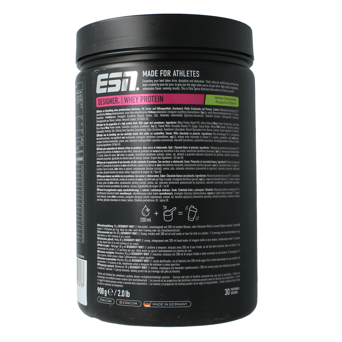 ESN Designer whey protein white chocolate pistache 908 gram
