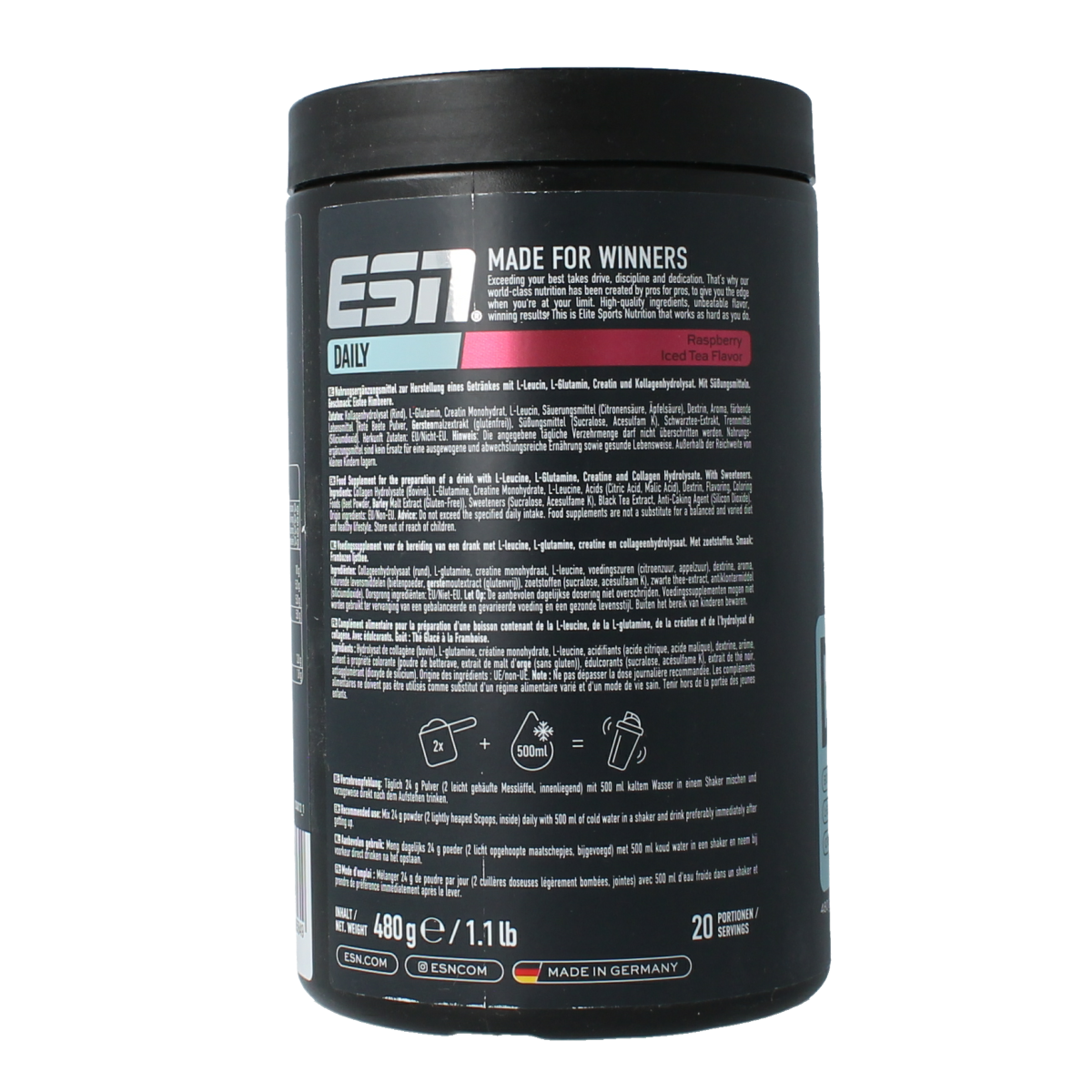 ESN Daily raspberry ice tea 480 gram