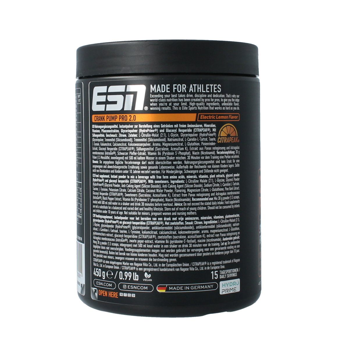ESN Crank pump pro 2.0 electric lemon 450 gram