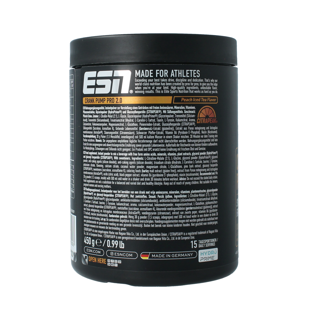 ESN Crank pump pro 2.0 peach tea 450 gram