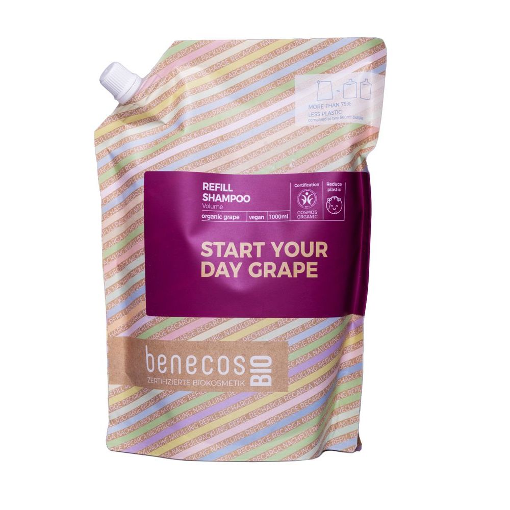 Benecos Bio Shampoo Volume Organic Grape Start Your Day Grape Refill-Bag 1 lt