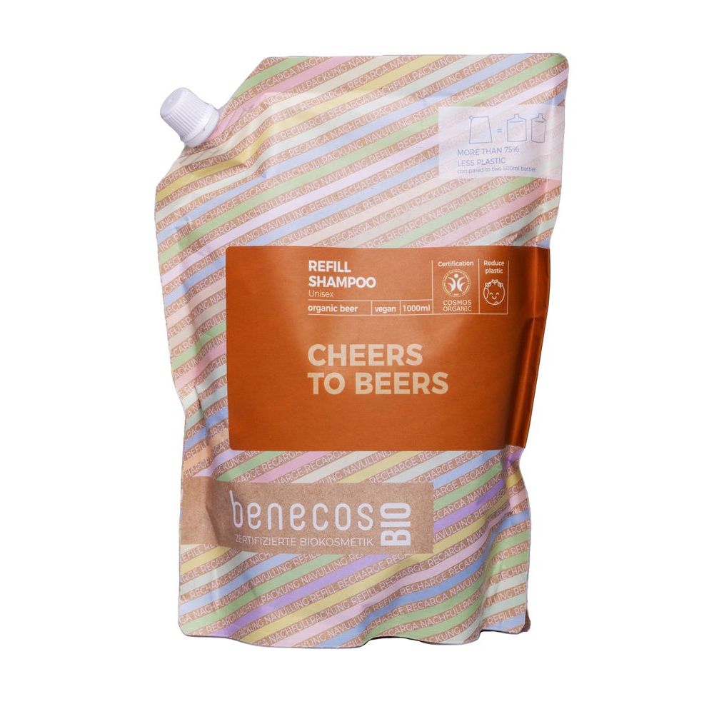 Benecos Bio Shampoo Unisex Organic Beer Cheers To Beers Refill-Bag 1 lt