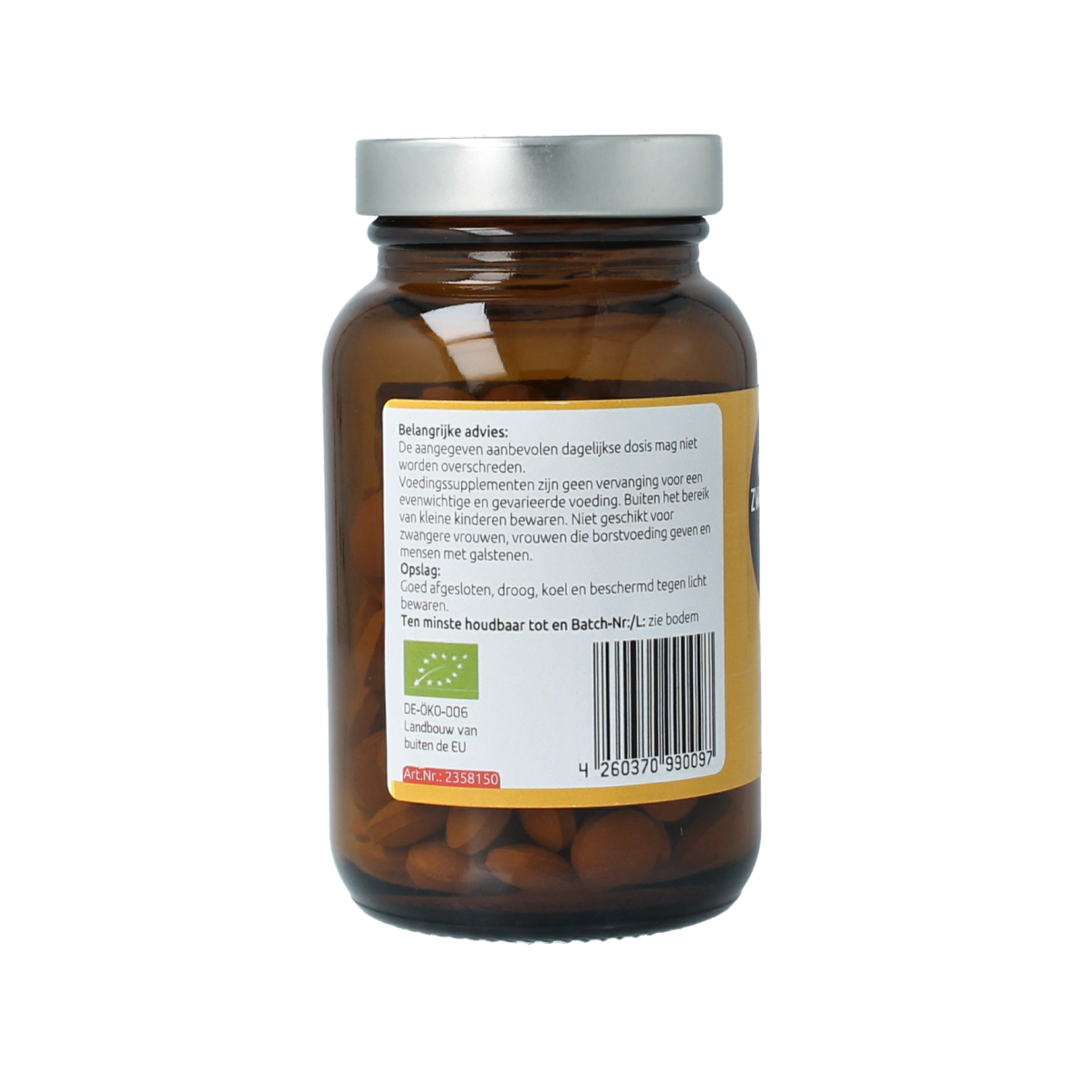Hanoju Kurkumapoeder + piperine 500 mg biologisch 150 tabletten