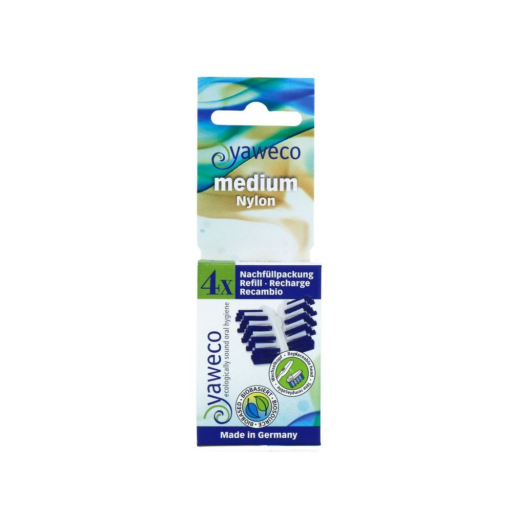 Yaweco Verwisselbare Borstelkop Medium Navul 4 st