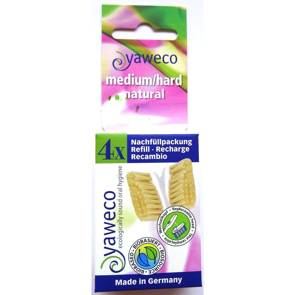 Yaweco Medium/Hard Tandenborstelkop 4 st