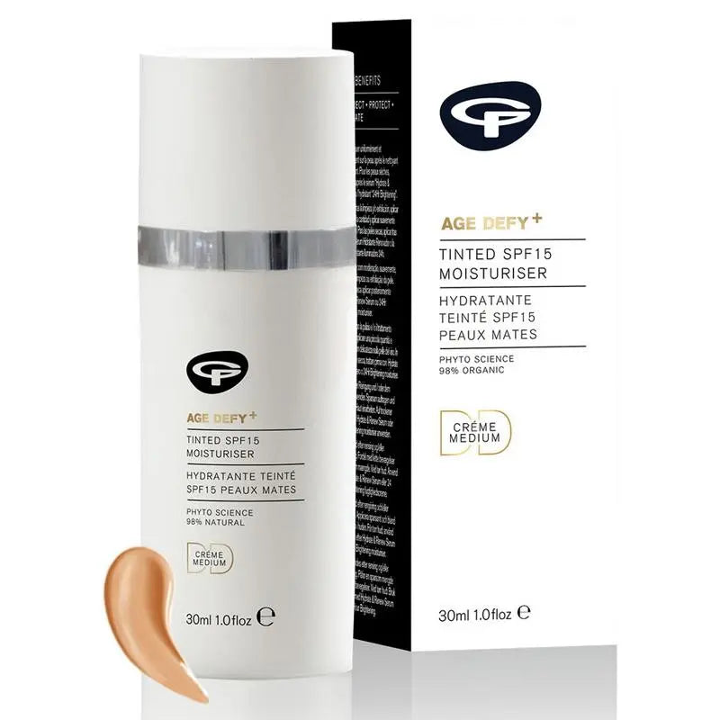 Green People Age defy+ tinted DD moisturiser medium SPF15 30 ml