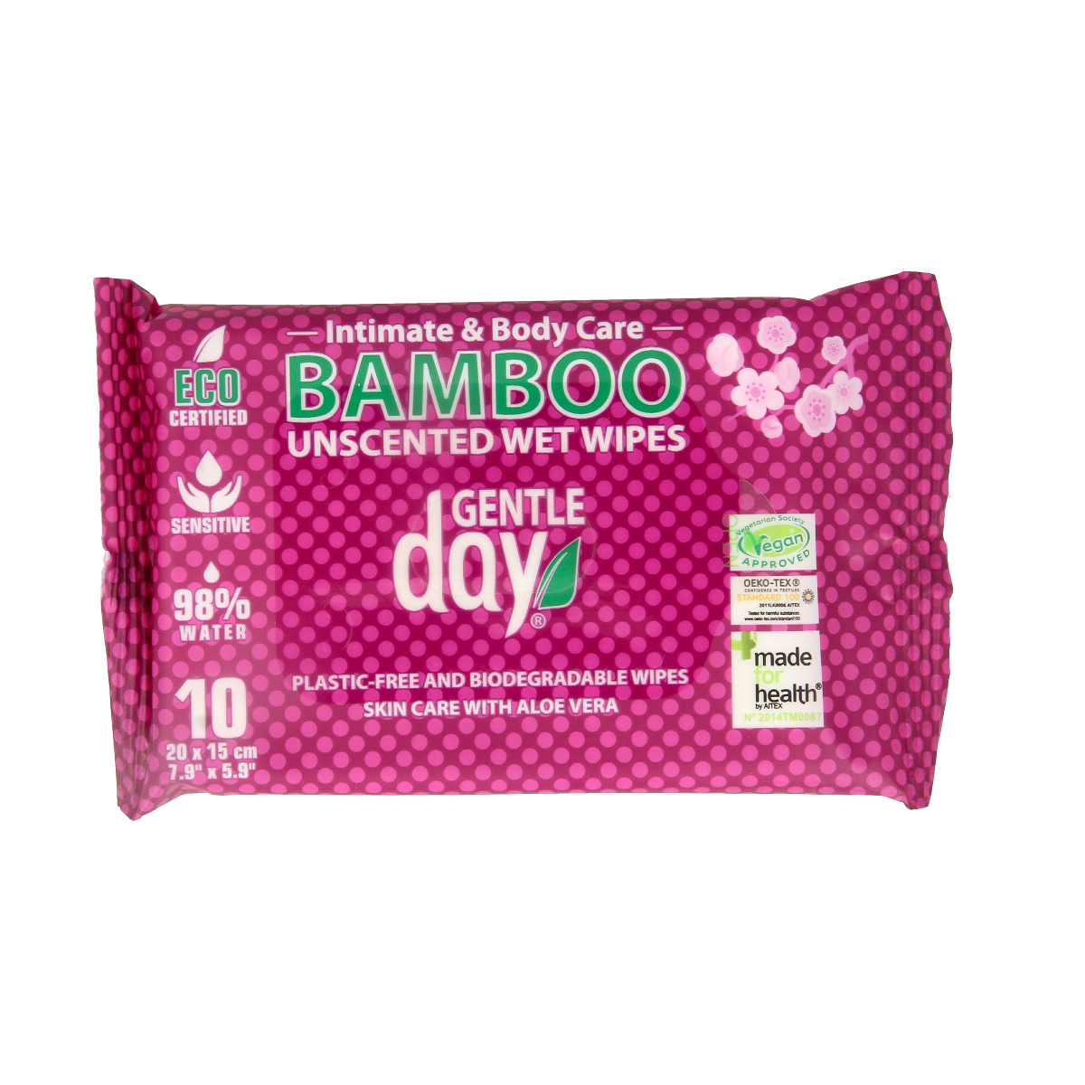 Gentle Day Natte doekjes van bamboe 10 stuks
