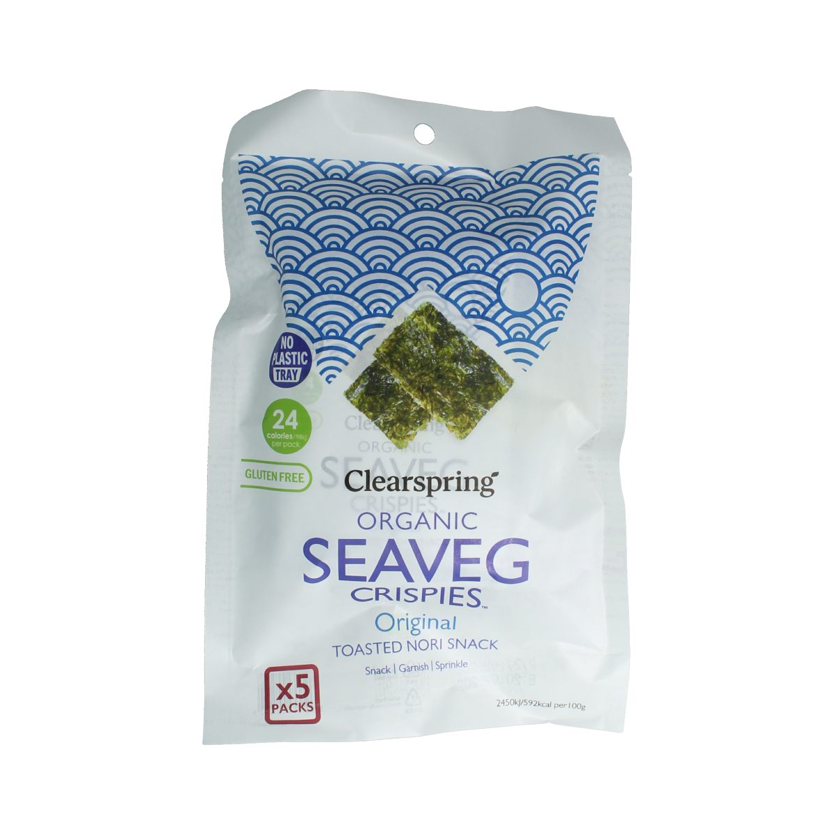 Clearspring Seaveg crispies original multipack biologisch 20 gram