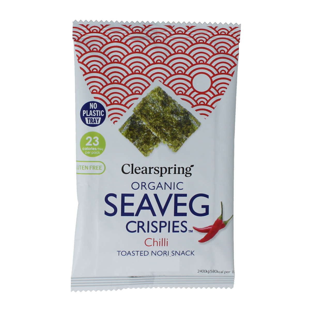 Clearspring Seaveg crispies chilli biologisch 4 gram