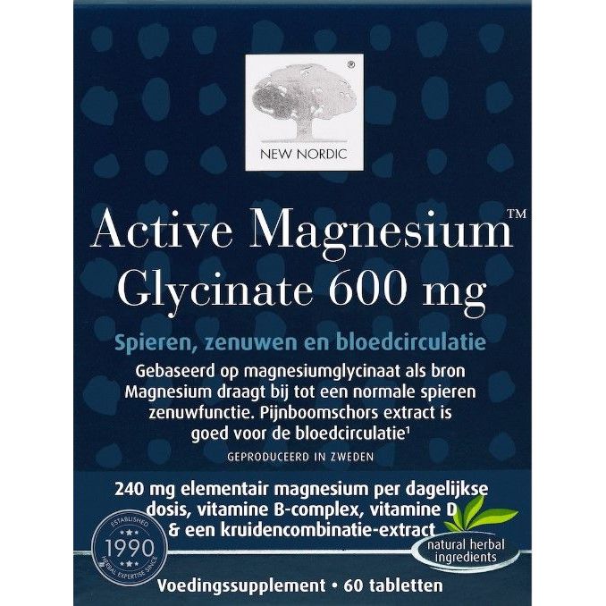 New Nordic Active Magnesium Glycinate 600 mg 60 tb