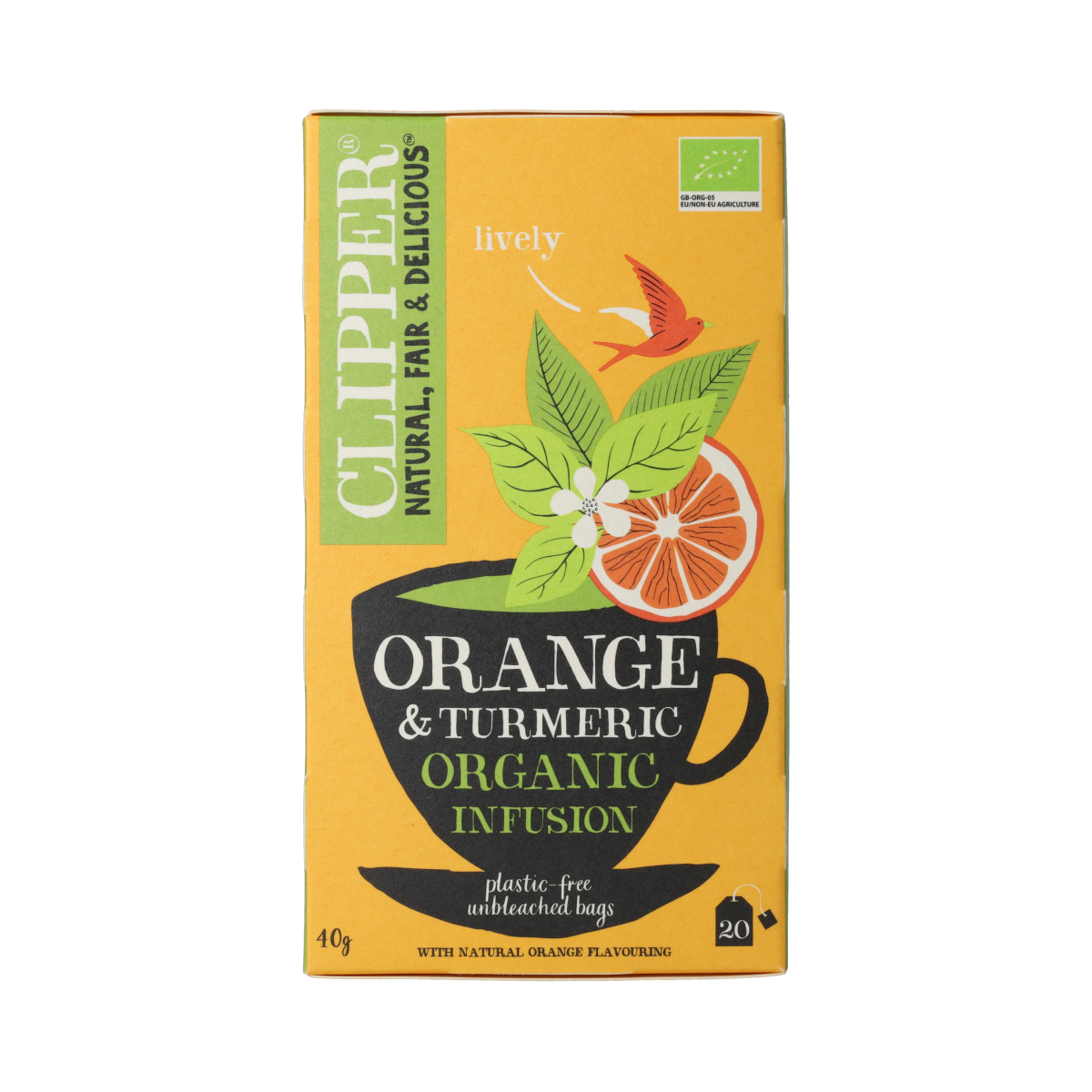 Clipper Orange & turmeric infusion 20 zakjes