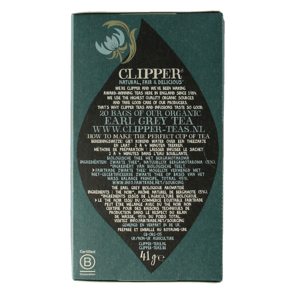 Clipper Earl grey tea 20 zakjes
