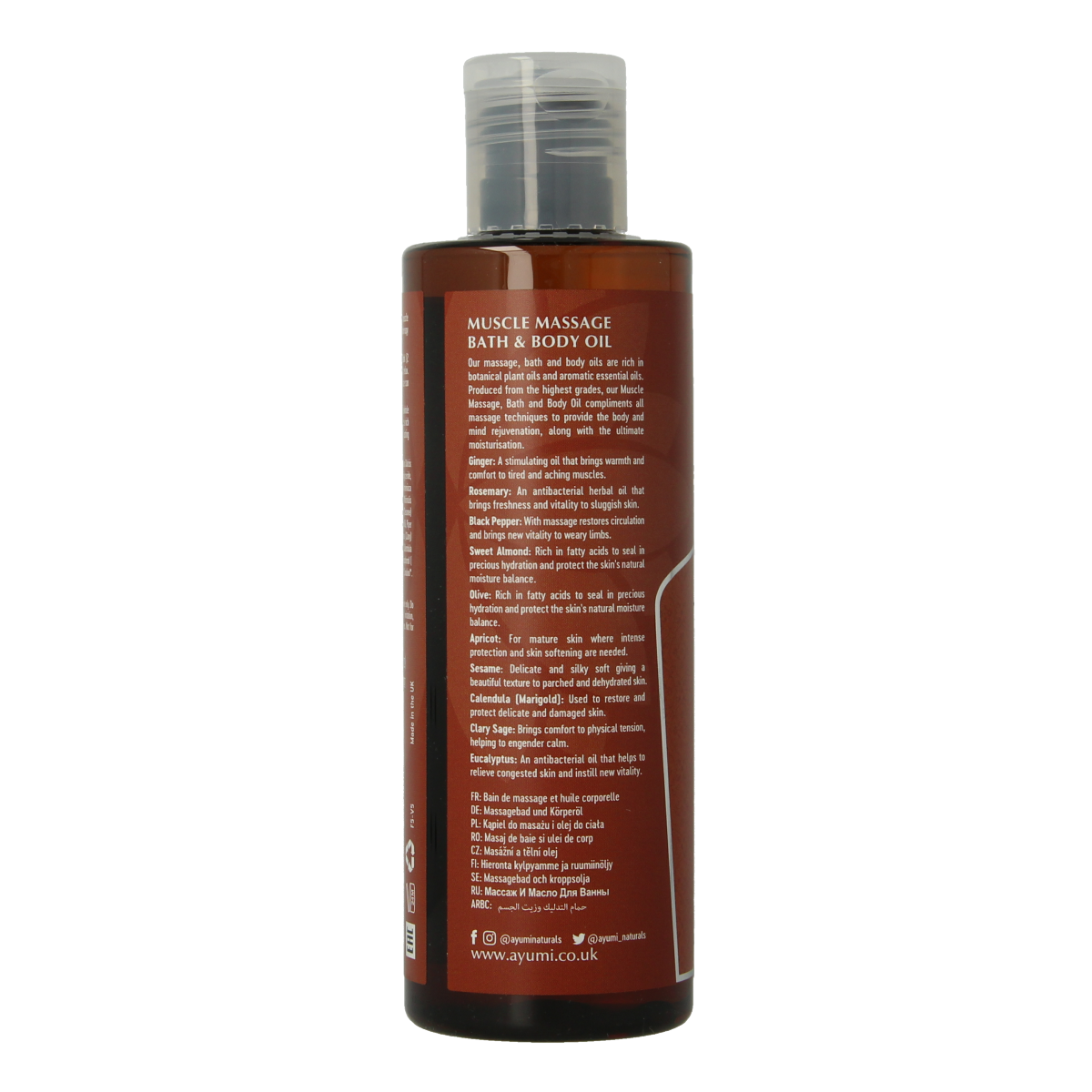 Ayumi Muscle massage & body oil 250 ml