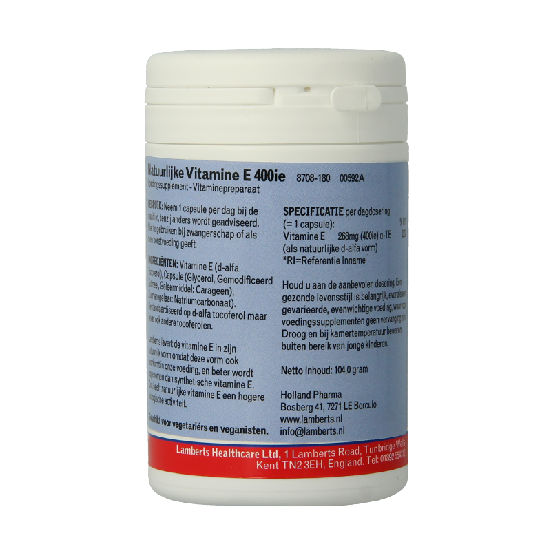 Lamberts Vitamine E 10 mcg natuurlijk