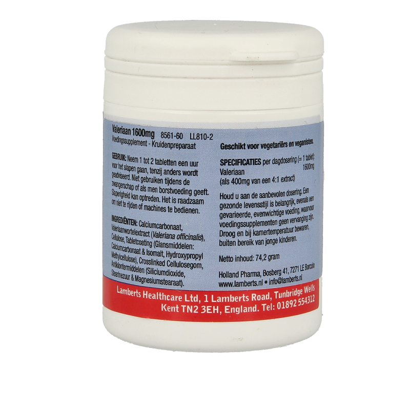 Lamberts Valeriaan 1600 mg 60 tabletten