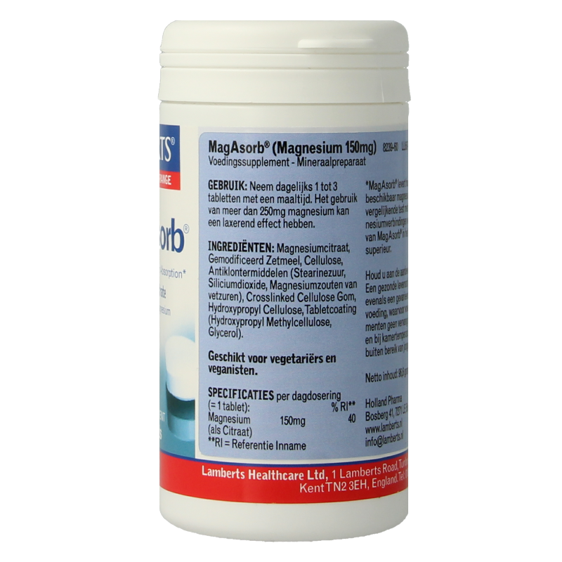 Lamberts MagAsorb (magnesium citraat) 150 mg