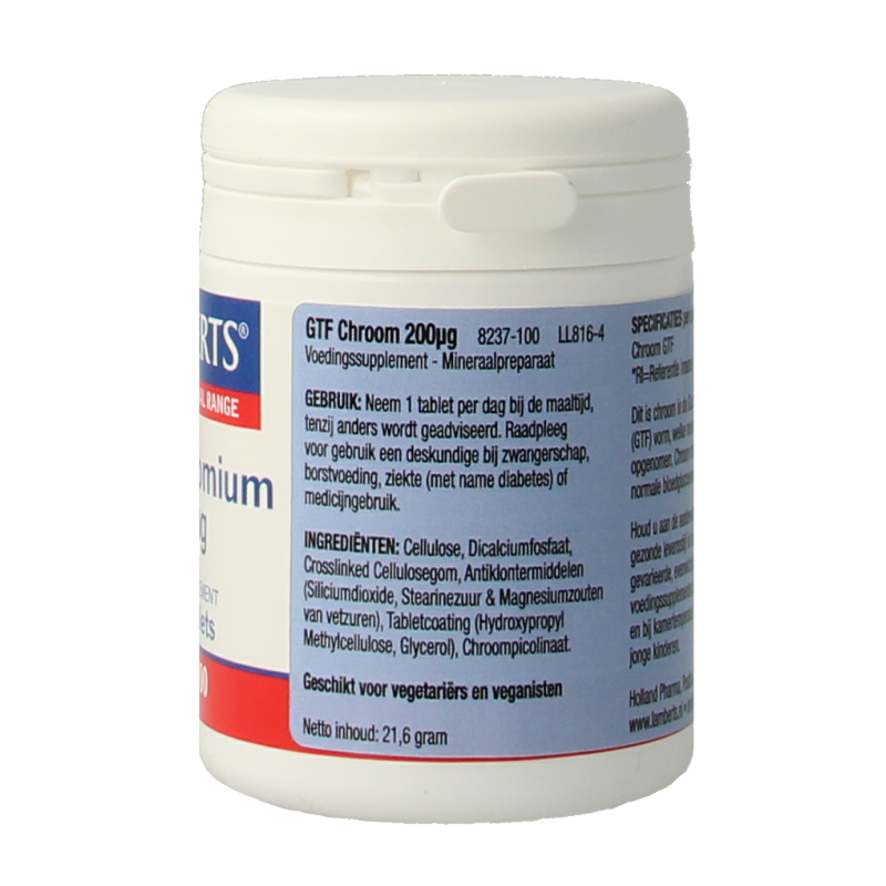 Lamberts GTF chroom 200 mcg 100 tabletten