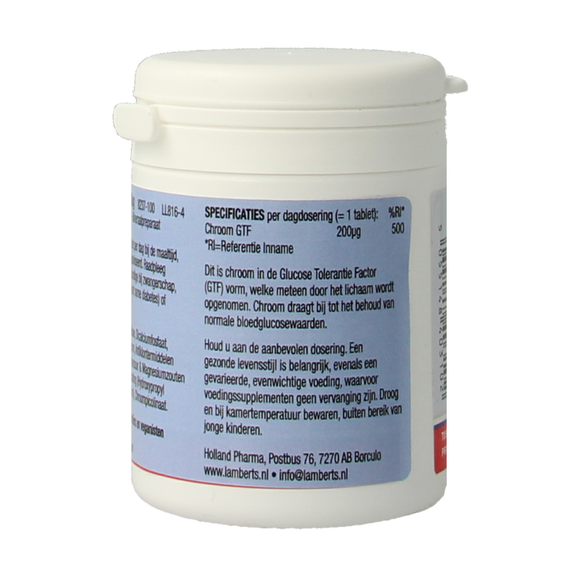 Lamberts GTF chroom 200 mcg 100 tabletten