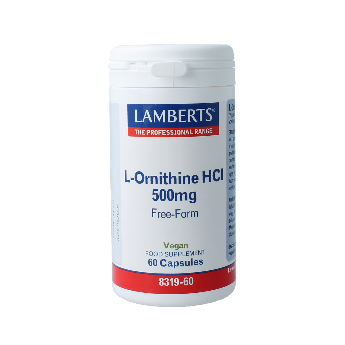 Lamberts L-Ornithine 500 mg 60 vcaps