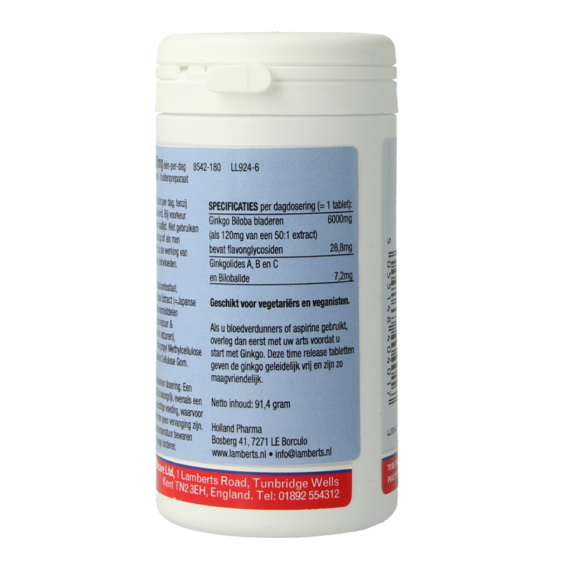 Lamberts Ginkgo 6000 180 tabletten