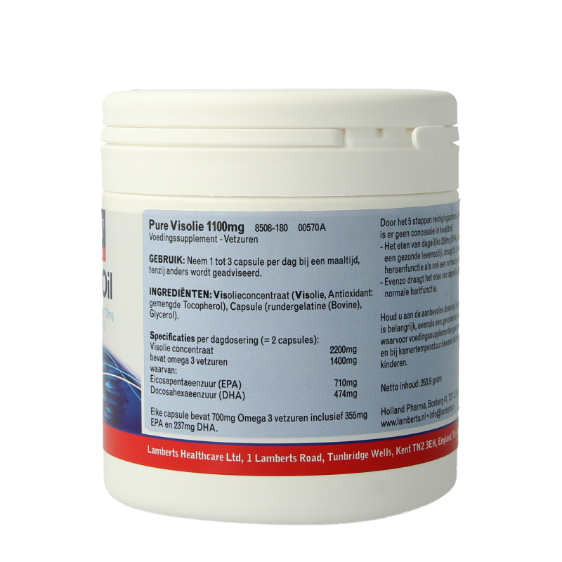 Lamberts Pure visolie 1100 mg omega 3