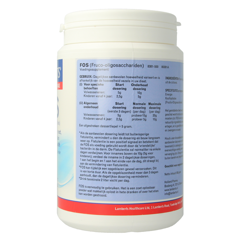 Lamberts FOS (voorheen Eliminex) 500 gram