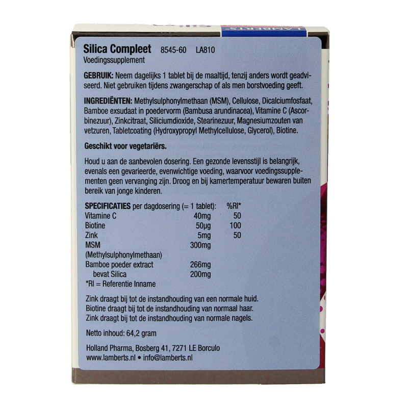 Lamberts Silica compleet 60 tabletten