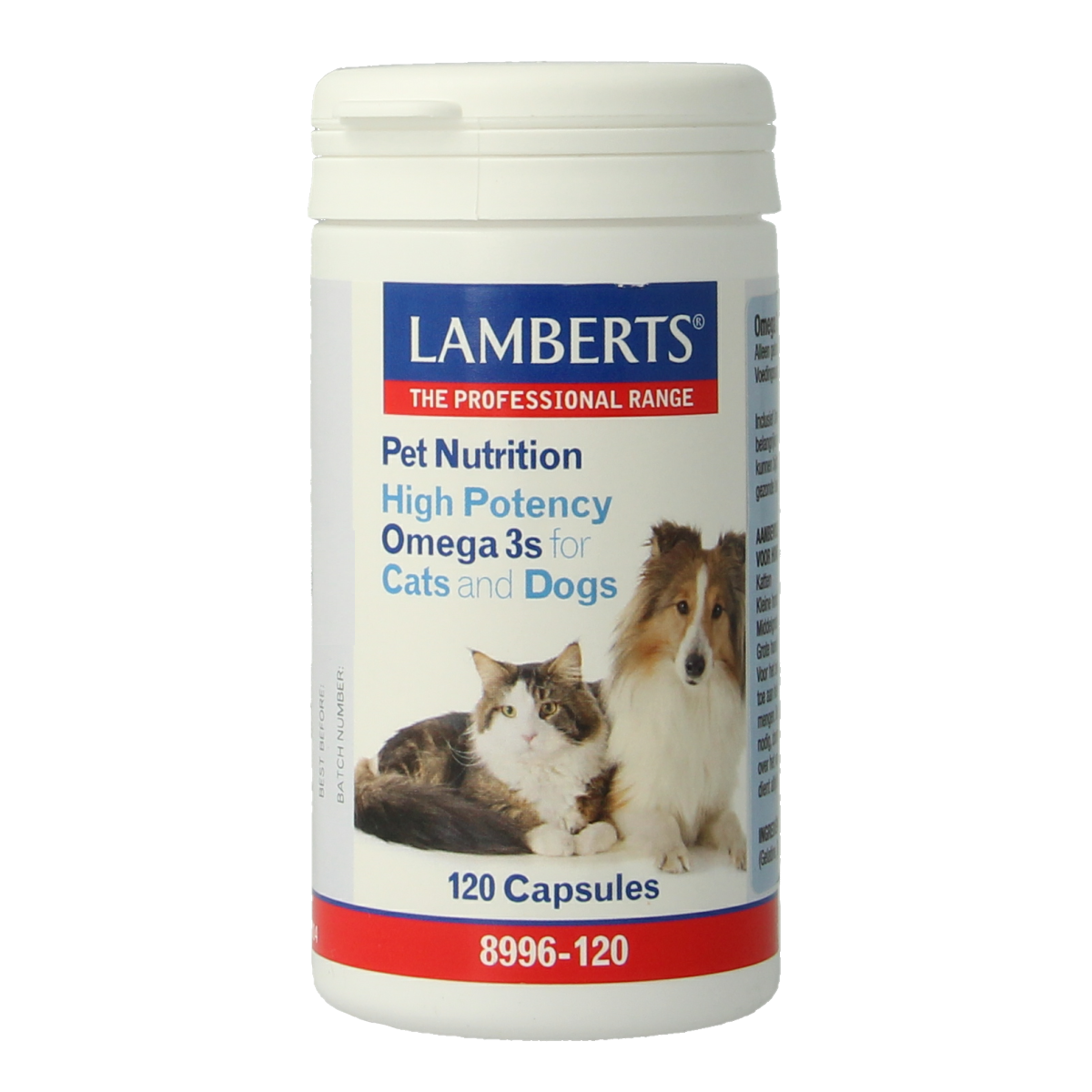 Lamberts Omega 3 voor dieren hond en kat 120 capsules