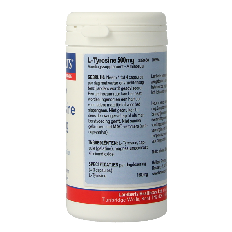 Lamberts L-Tyrosine 500 mg 60 capsules