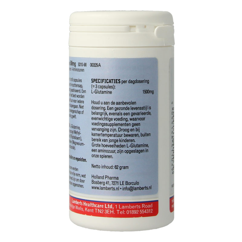 Lamberts L-Glutamine 500 mg 90 vcaps