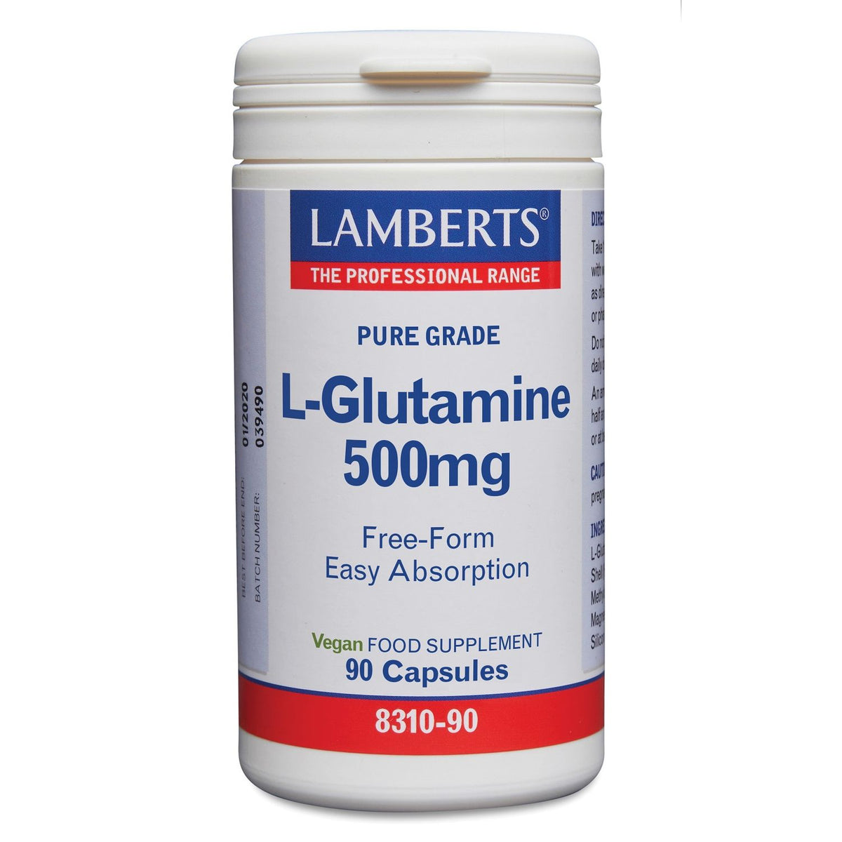 Lamberts L-Glutamine 500 mg 90 vcaps
